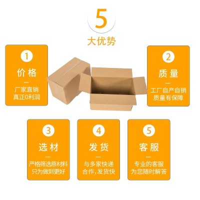 厂家直发快递纸箱物流搬家打包纸箱空白特硬瓦楞快递打包盒1-12号图2