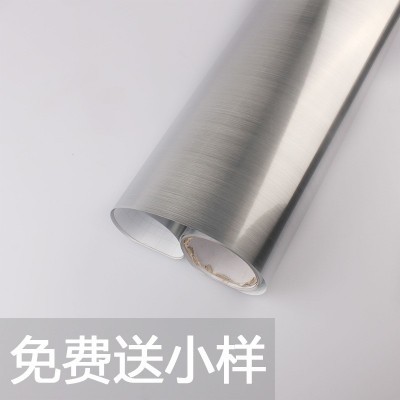不锈钢银色贴纸镜面防水PET自粘金色拉丝即时贴装饰金属贴膜小卷图4