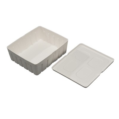 纸浆首饰盒衣服饰品纸塑收纳盒纸浆模塑纸托可降解节日礼 品盒批发图2