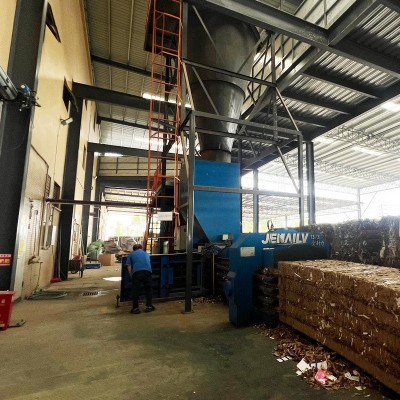 包装印刷厂废纸处理全自动废纸打包机工厂专用打包机图3