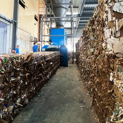 包装印刷厂废纸处理全自动废纸打包机工厂专用打包机图2