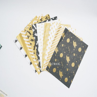 亚马逊折叠装袋拷贝纸派对装饰金属雪梨纸17克玫瑰金印刷拷贝纸