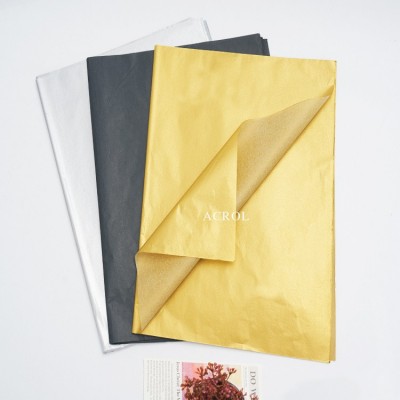 亚马逊折叠装袋拷贝纸派对装饰金属雪梨纸17克玫瑰金印刷拷贝纸图5