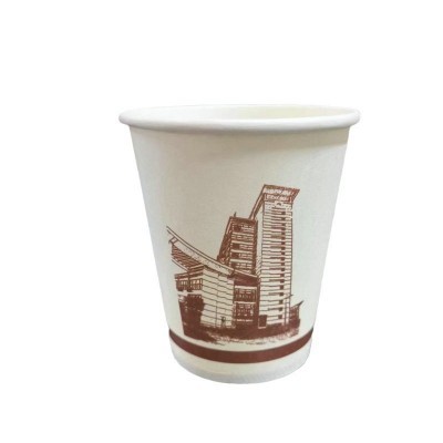 一次性杯 纸杯可印logo办公商用咖啡试吃热饮奶茶杯子 一次性纸杯图2