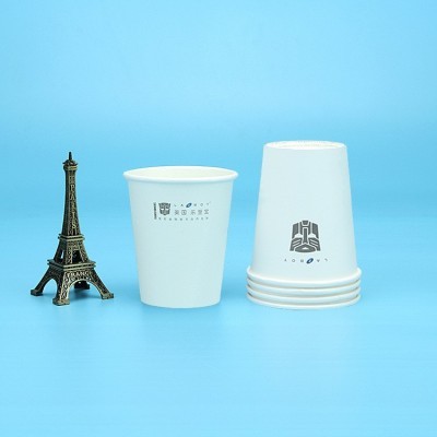 一次性250ml广告纸杯 广告水杯印字LOGO 办公加厚商用热饮纸杯子图3