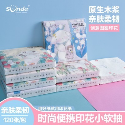 8包提装可爱少女卡通印花抽纸巾可湿水小包便携家庭商用批发工厂图4