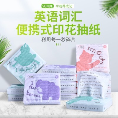 8包提装可爱少女卡通印花抽纸巾可湿水小包便携家庭商用批 发工厂图4