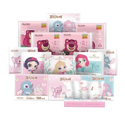 sunde印花纸巾可爱草莓熊卡通彩色印花抽纸便携小包装工厂批发图4