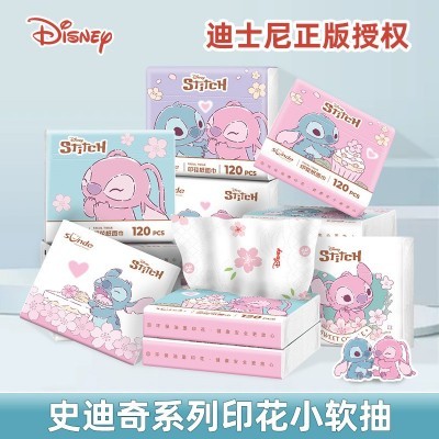 sunde印花纸巾可爱草莓熊卡通彩色印花抽纸便携小包装工厂批发图2