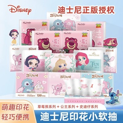 sunde印花纸巾可爱草莓熊卡通彩色印花抽纸便携小包装工厂批发图3