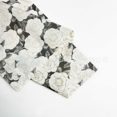 25年新款 17g现货雪梨纸清冷 白山茶花图案拷贝纸现货 礼品包装纸图5