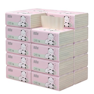 家用小包原生竹浆纸巾抽纸本色纸抽家用卫生纸面巾纸餐厅 餐巾纸图2