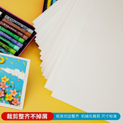 重彩油画棒专用纸本200g纸A4A5空白软性蜡笔纸素描专用卡纸美术纸图4