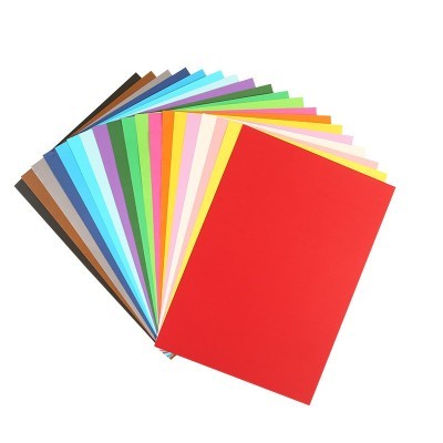 慧洋纯木浆彩色卡纸4k卡纸4开200g硬卡纸儿童手工折纸幼儿园彩卡图2
