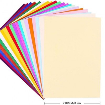 彩色卡纸批发a4 250克混5色彩色卡纸3色混装绘画纸 装裱硬卡纸图4