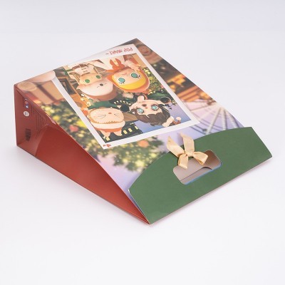 圣诞节礼品袋手提袋白卡纸袋方形平安夜糖果礼物纸袋可定制LOGO图3