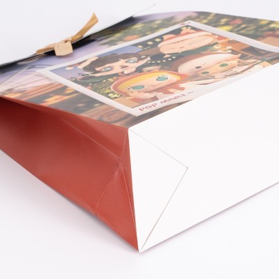 圣诞节礼品袋手提袋白卡纸袋方形平安夜糖果礼物纸袋可定制LOGO图4