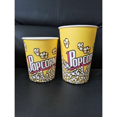 46盎司爆米花桶一次性爆米花桶爆米花纸桶爆米花杯零食纸杯纸桶