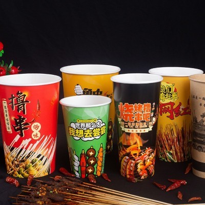 加厚串串纸桶冷锅串串桶烧烤纸桶关东煮纸杯外卖打包盒100只起卖图2