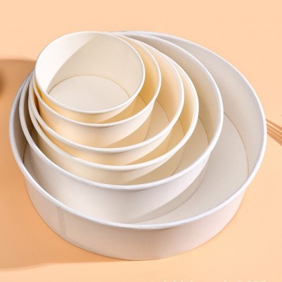 蛋糕胚模具一次性纸碗免洗蛋糕模具6寸7寸淋膜涂层戚风烘培碗纸碗