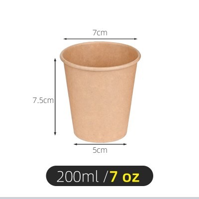 一次性杯子纸杯16/12/9/7/4/2.5家用咖啡杯热饮奶茶白色水杯logo图2