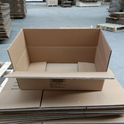 青岛国产牛皮瓦楞纸箱大纸箱 快递特大搬家打包周转瓦楞硬纸箱图2