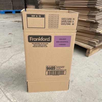 定制即墨三层五层瓦楞纸箱仓库陈列展示箱货架展示分类盒加硬纸箱