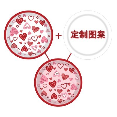 可降解一次性纸盘餐具套装来图来稿制作7寸9寸纸杯纸盘纸巾派对品图3