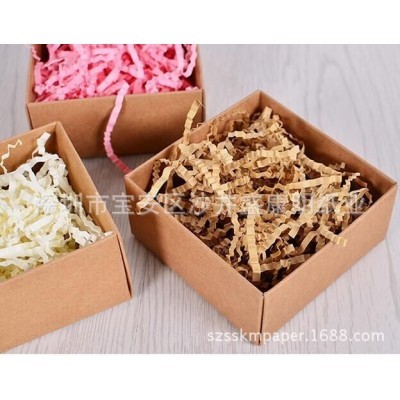 专业生产2-3mm本色褶皱拉菲草牛皮纸丝 水果填充碎纸条 洁净无粉图3