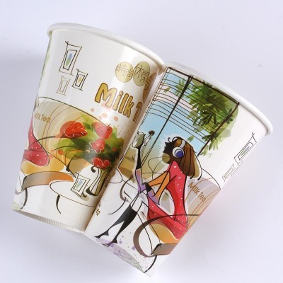 纸杯厂家专业定做一次性奶茶纸杯豆浆杯品尝杯可定制logo广告纸杯图2