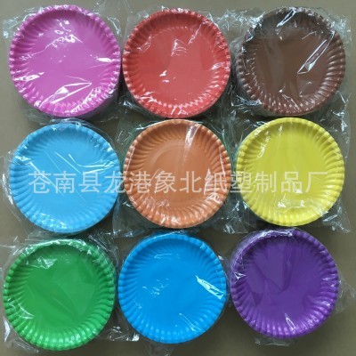 一次性绘画颜料纸盘 聚会派对纸盘 4.5寸6寸7寸9寸10寸图2