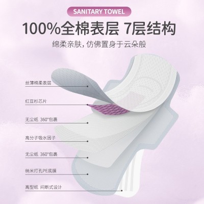 金小莉益生菌透气绵柔卫生巾日用代理工厂现货卫生棉安心裤代发图4