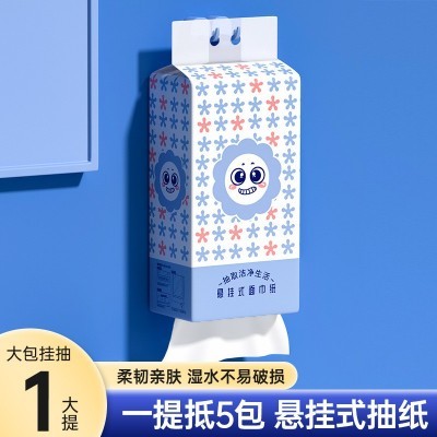 原木挂式抽纸整箱可湿水纸巾家用餐巾纸厨房擦手纸厕用卫生纸代发图5