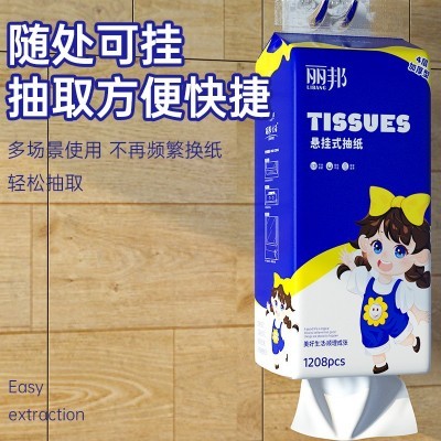 丽邦提挂式抽纸悬挂抽取式卫生纸家用擦手纸厕纸大包平板卫生纸巾图5