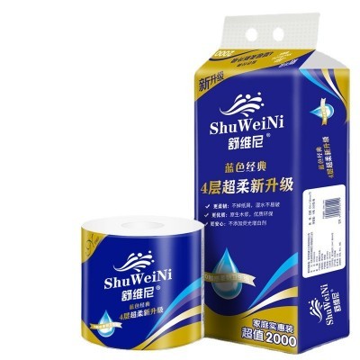 卫生纸原生木浆卷筒纸4斤10卷纸巾柔肤空心卷纸家用厕纸批发图3