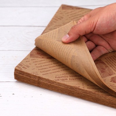 本色印刷防油纸厨房吸油纸烘焙油纸汉堡纸商用包装纸家用薯条隔油图4