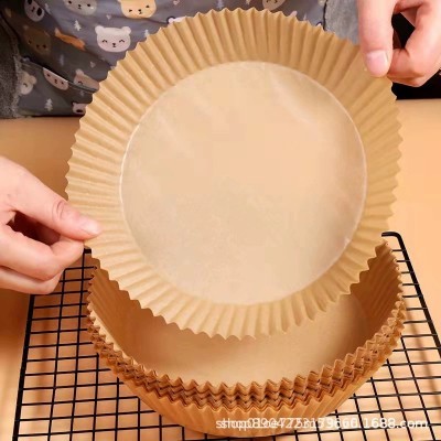 一件代发圆形方形空气炸锅纸食品级专用纸托 烘焙硅油防油纸盘垫图4