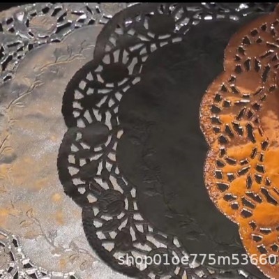 厂家直供花底纸圆形14英寸厨房吸油纸蛋糕纸花边纸披萨垫纸油炸食图2