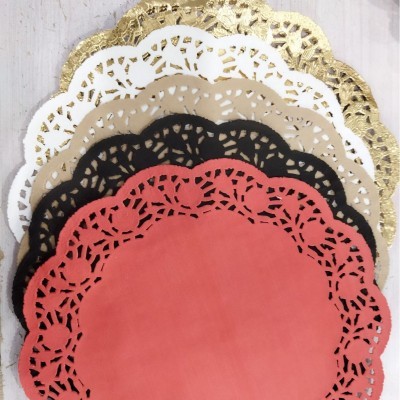 厂家直供花底纸圆形14英寸厨房吸油纸蛋糕纸花边纸披萨垫纸油炸食图5