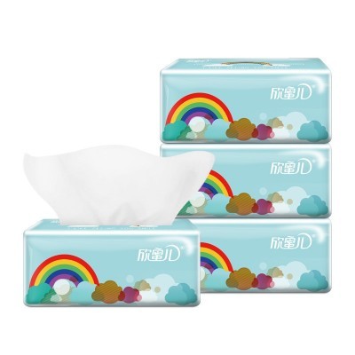 欣蜜儿彩虹抽纸厂家批发卫生纸家用整箱3层母婴适用抽取式 抽纸巾图3