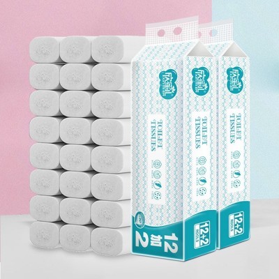 欣蜜儿无芯卷纸提装卫生纸巾家用厕所厕纸手纸卷筒纸42卷 整箱批发图3