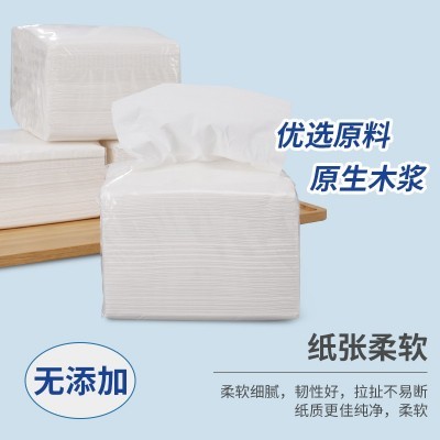 商用餐厅抽纸透明包装 软抽餐饮ktv大排档棋牌室民宿酒店 餐厅纸巾图5