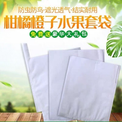 单白套袋防水防虫防鸟专用袋水果套袋橙子柑橘石榴纸袋包 果袋果树图2