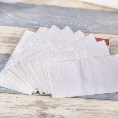 厂家迷你烟盒广告纸巾20*20cm定制 原生木浆三层10张免费设计logo图5