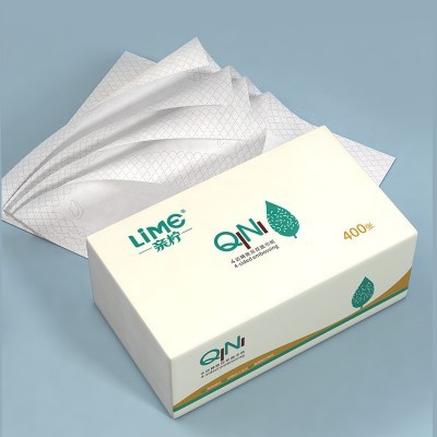 【高端四边压花】亲柠抽纸大包纸400张餐巾纸家用整箱卫生纸批发图5