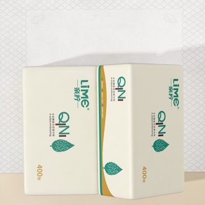 【高端四边压花】亲柠抽纸大包纸400张餐巾纸家用整箱卫生纸批发图2