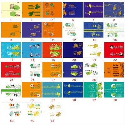 厂家批发阳光玫瑰晴王葡萄包装袋现货淋膜纸防水夏整套葡 萄包装袋图2