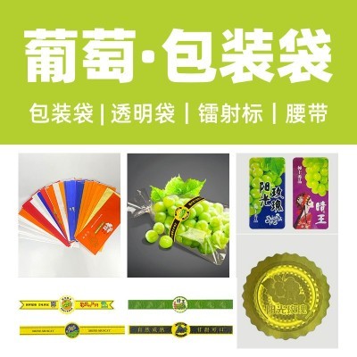 厂家批发阳光玫瑰晴王葡萄包装袋现货淋膜纸防水夏整套葡 萄包装袋图3