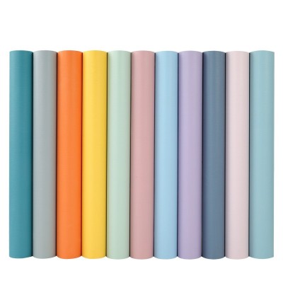 马卡龙纯色自粘墙纸防潮防水壁纸寝室背景墙桌面衣柜贴装饰莫兰迪图2