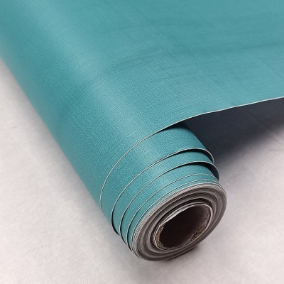 强胶纯色马卡龙pvc墙纸防水防潮可擦洗卧室背景墙壁自粘纸墙贴纸图4